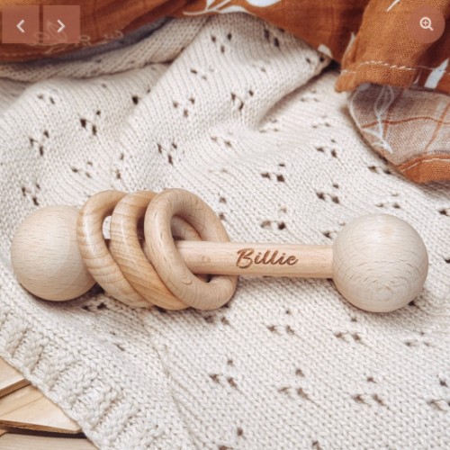Natural Wooden Rattle
